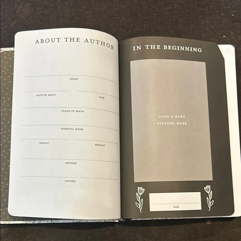Floral Gray Journal - My Story A journal all About Me